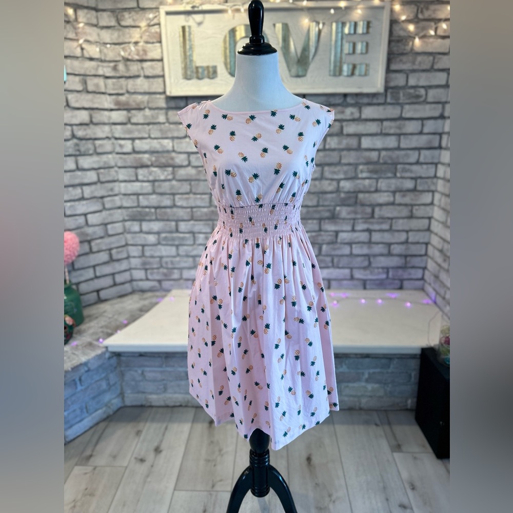 Kate Spade Pink Pineapple Print Dress